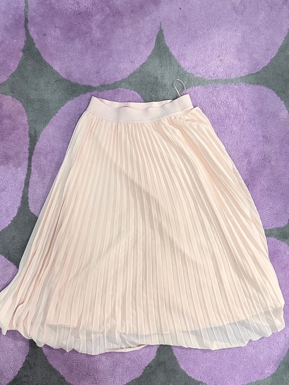 Quince Soft Blush Pleated Midi Skirt